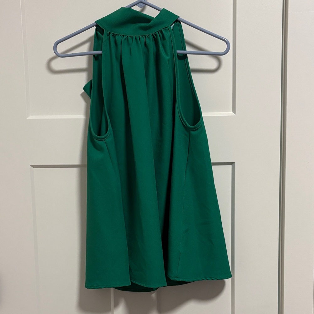Mint Emerald Green High-Neck Tank Top